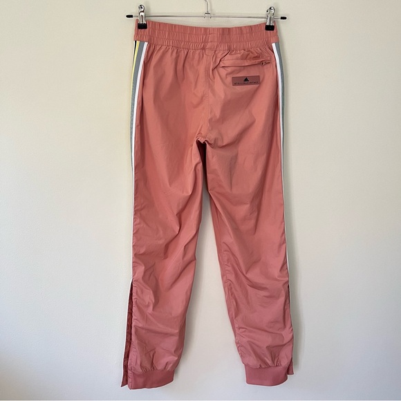 Adidas x Stella McCartney Train Track Side Snap Button Stripe Pants Pink - Picture 7 of 10